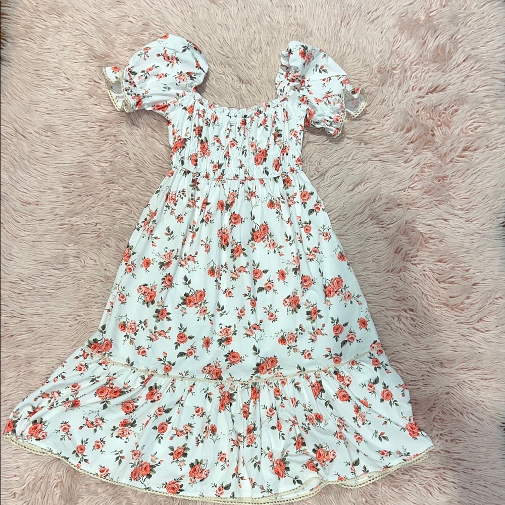 Floral Cottagecore Puff Sleeve Dress size small